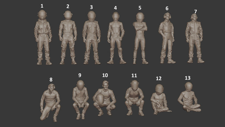 MM1142 F1 Race Team Figures