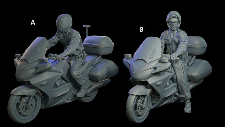 Mm962 Police Motorbike And Rider Armed Figure