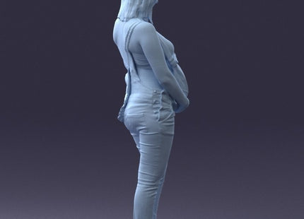 Young Pregnant Girl Showing Baby Bump Figure
