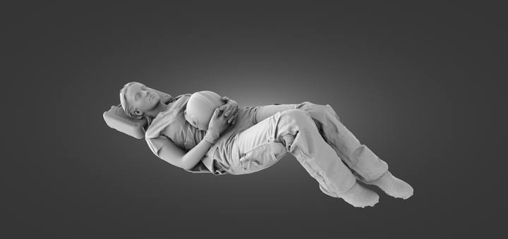 MM1095 Female builder sleeping