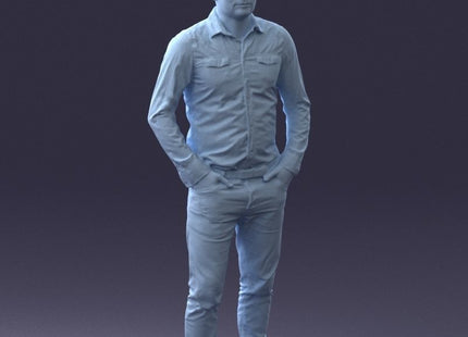 Male With Hands In Pockets Figure