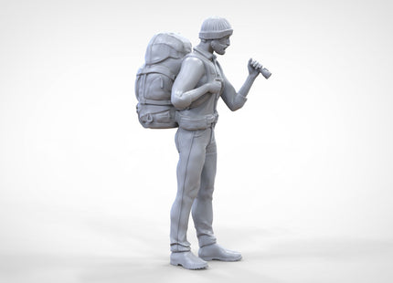 Male Hiker/camping/standing With Torch Group A Mm240 Figure