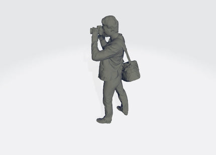 Male Train Spotter With Camera Figure