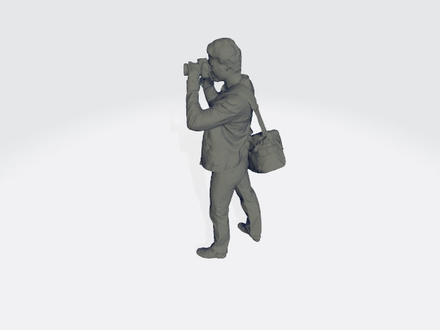 Male Train Spotter With Camera Figure