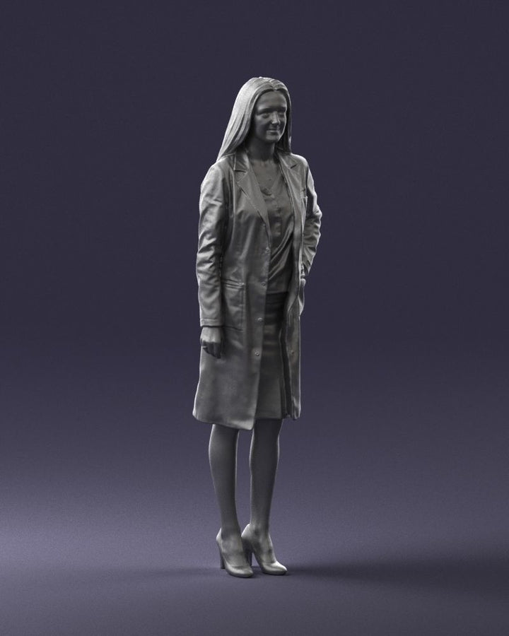 Female Doctor In Long Coat Figure