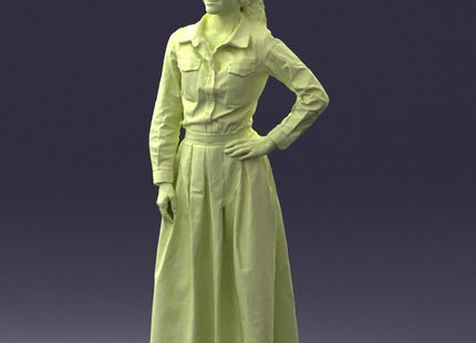 Female In Long Denham Dress Figure