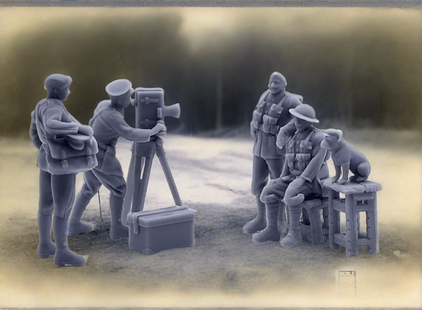 Ww1 British Soldiers Taking Pictures/camera Team Figure