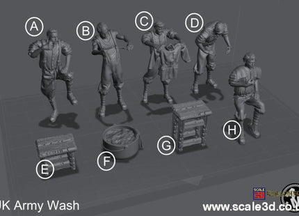Ww1 British Uk Army Cleaning Clothes Figures 1\6 1:72 / A Figure
