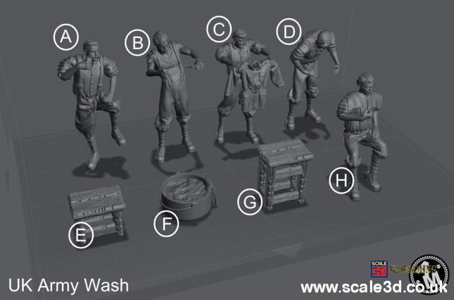 Ww1 British Uk Army Cleaning Clothes Figures 1\6 1:72 / A Figure