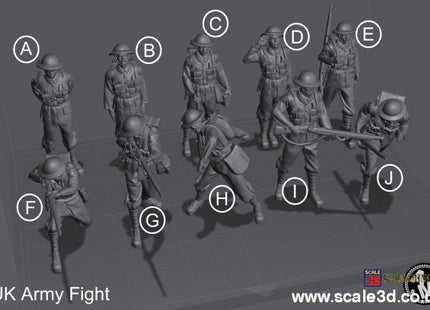 Ww1 British Uk Figures Fighting/parade 1\6 1:72 / A Figure