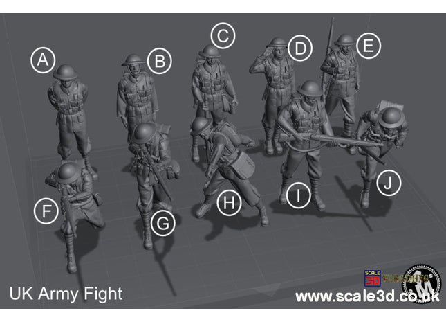 Ww1 British Uk Figures Fighting/parade 1\6 1:72 / A Figure