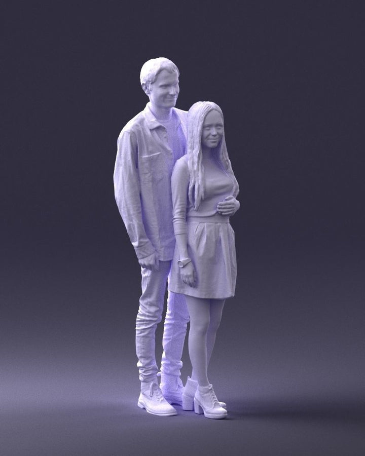 Young Teenage Couple Figure