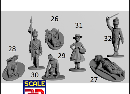 28Mm Napoleonic French Line Infantry 1:56 / 26 Wargaming