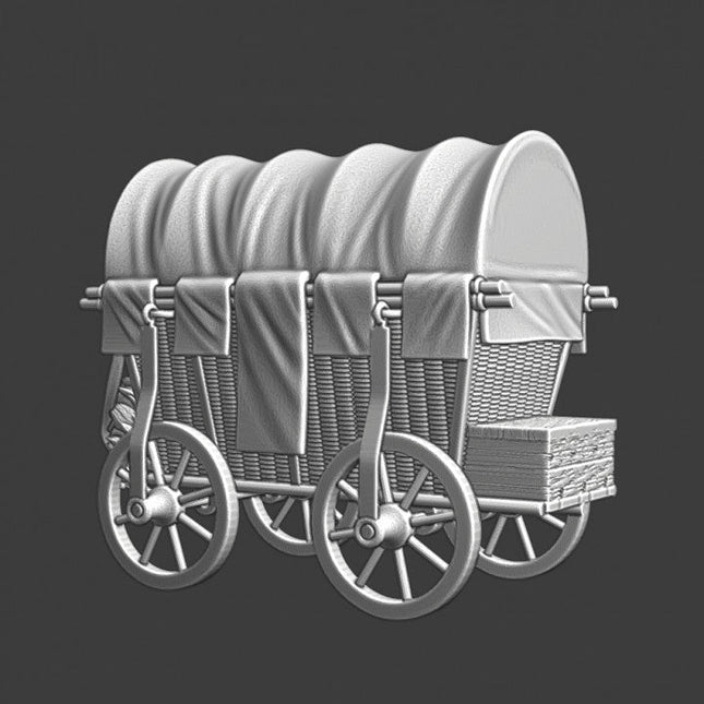 NCM024 Medieval transport wagon with cover