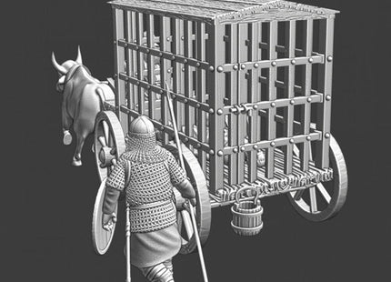 NCM037 Medieval prison wagon - diorama