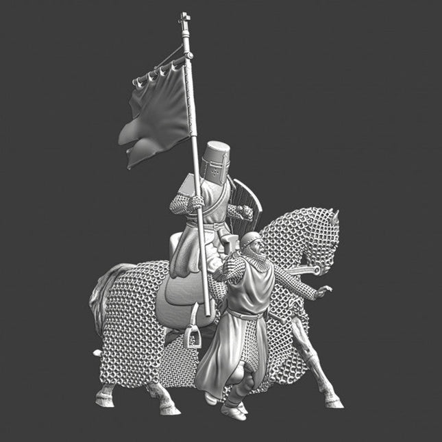 NCM025 Mounted Medieval Knight running down a fleeing enemy