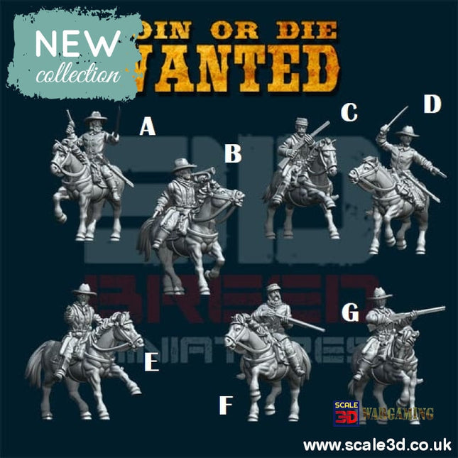 7Th Cavalry Riders 32Mm / A Figure