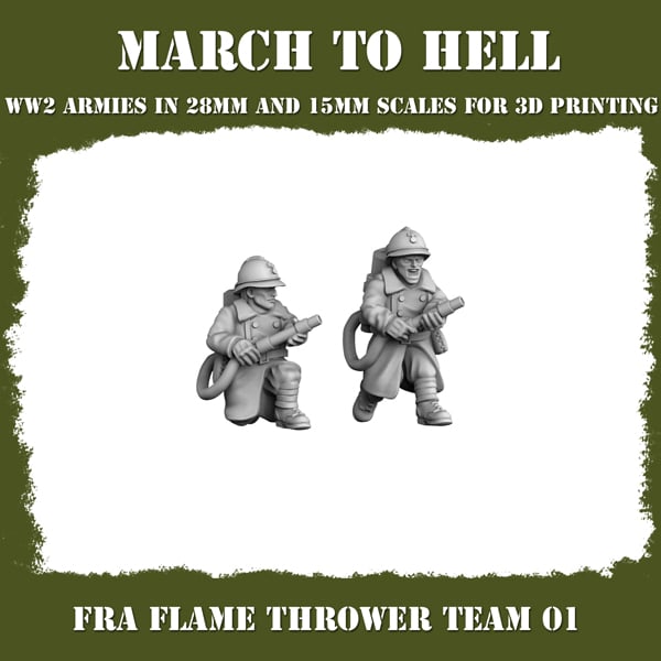 French Army Flame Thrower Team Figure