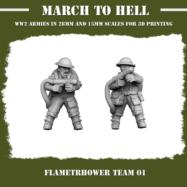 British Army Gb Flamethrower Team Figure