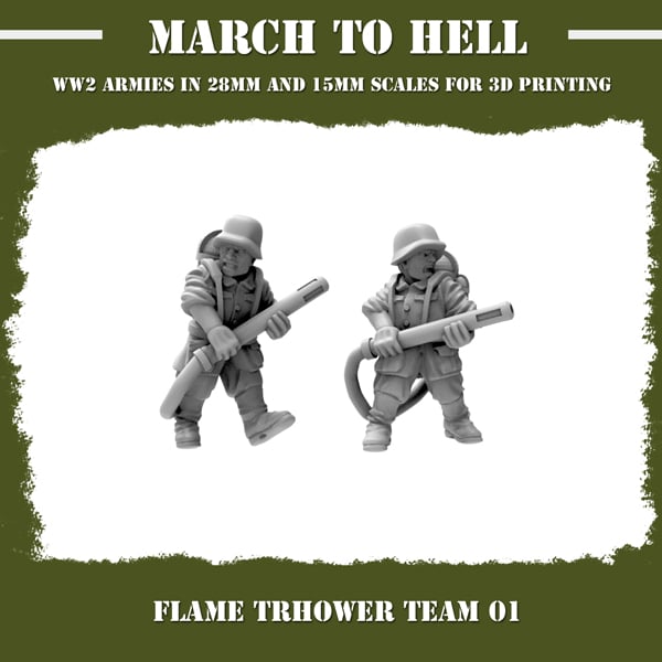 German Army (Wehrmacht) Ger Flame Trhower Figure