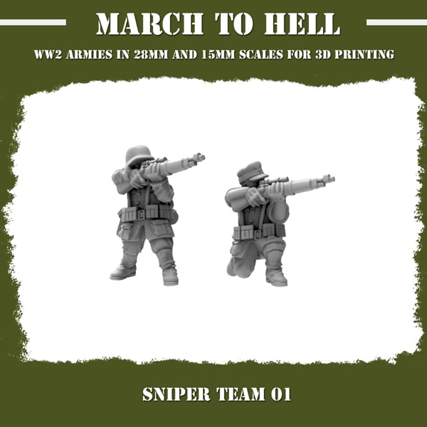 German Army (Wehrmacht) Ger Sniper Team Figure