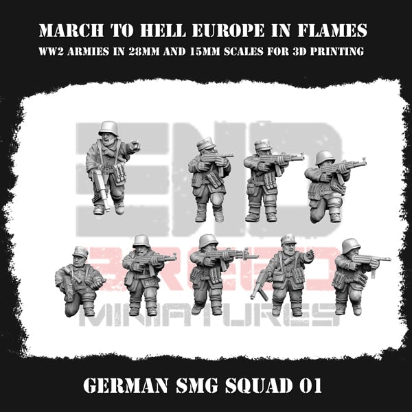 German Army (Wehrmacht) Smg Squad 01 Figure