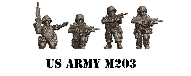 NTH Vietnam US ARMY M203 GUNNERS