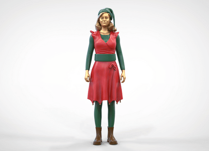 MM581 Female Figure Dressed as Christmas Elf