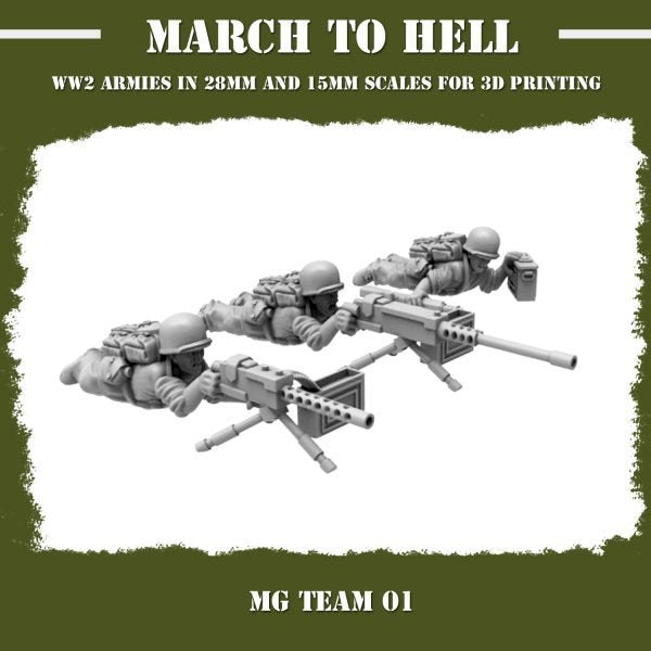 Usm Machine Gun Team 01 Unites States Marines Figure