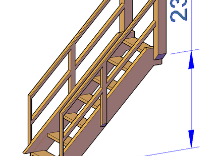 Wooden Stairs platform extension - RC-215#-A-76