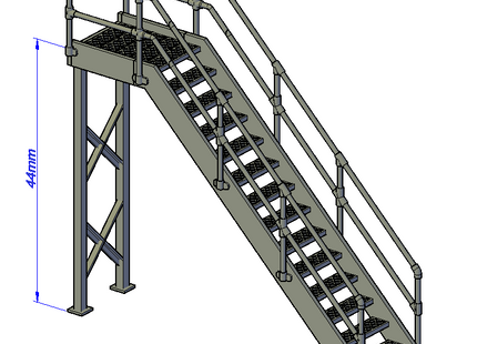 Metal Stairs straight platform - RC-220#-E-76