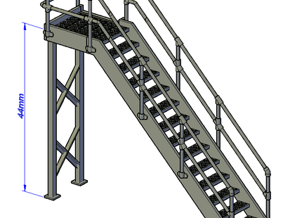 Metal Stairs right platform - RC-220#-R-76