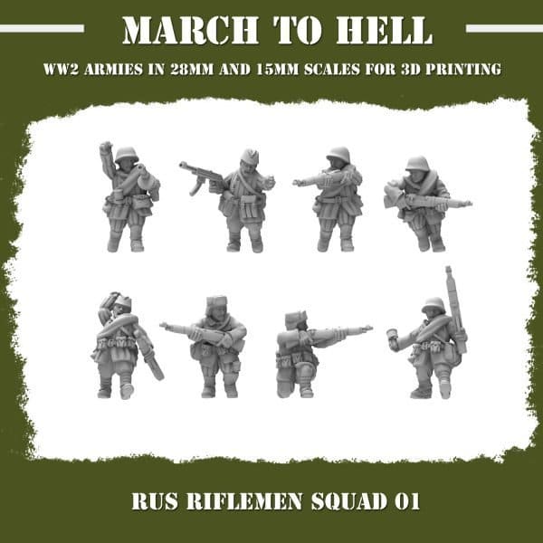Red Army Riflemen Squad Figure
