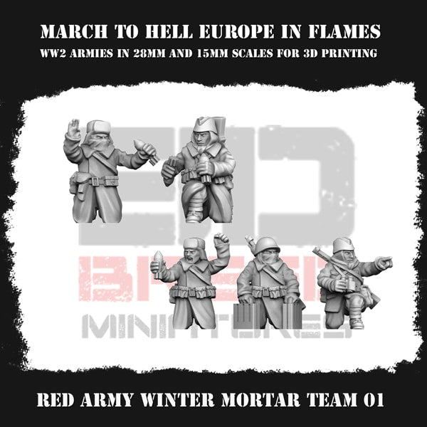 Red Army Winter Mortar Teams 01 Figure
