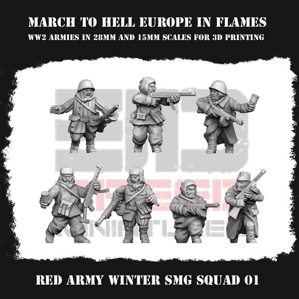 Red Army Winter Smg Squad 01 Figure
