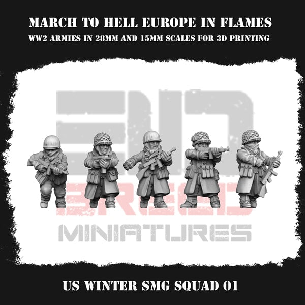 Us G.i. Winter Smg Squad 01 Figure