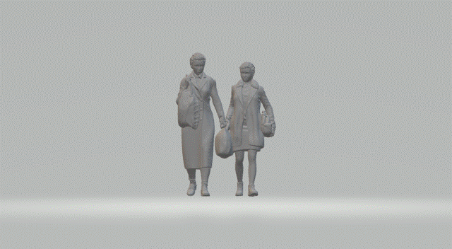 Mm568 1940’S Style Mum And Daughter Figure