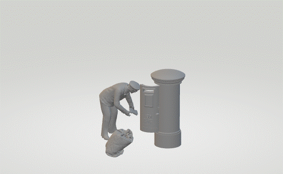 Mm1010 Postman And Mail Box Figure