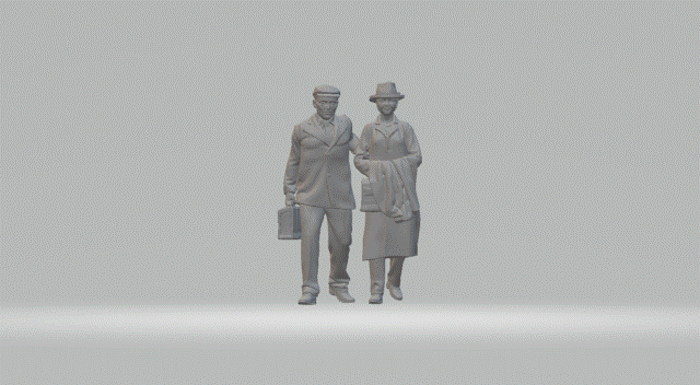 Mm567 1940’S Style Pensioners Walking Arm In Figure
