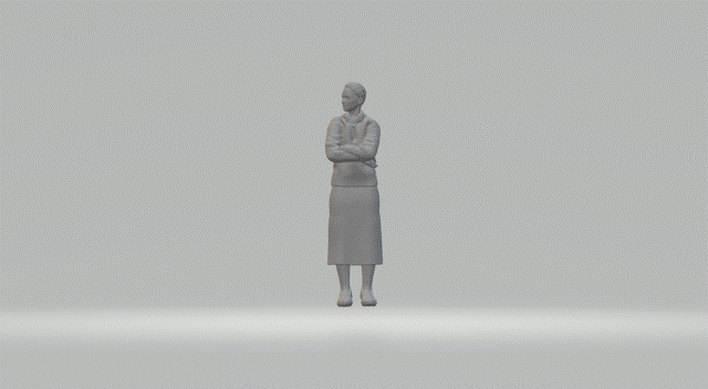 MM562 1940's Style Female Standing Arms Folded