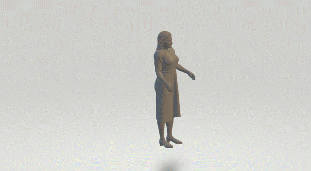 Mm555 1940’S Style Lady Arms Out Figure