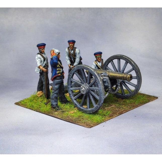 Napoleonic British Foot Artillery in Service Dress and Cannon
