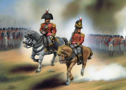 Napoleonic British Officers On Horses 15Mm 1:100 / Both Figure