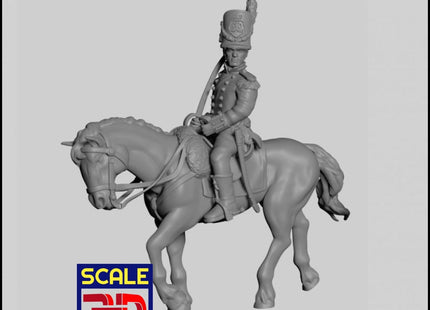 Napoleonic British Officers On Horses 15Mm 1:100 / Figure 1