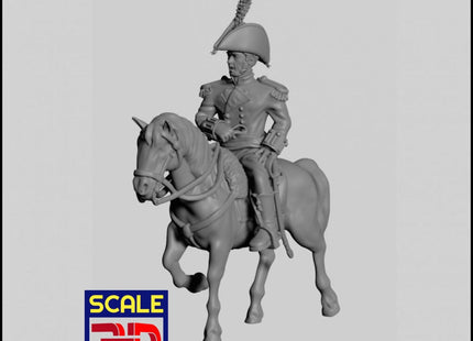 Napoleonic British Officers On Horses 15Mm 1:100 / Figure 2